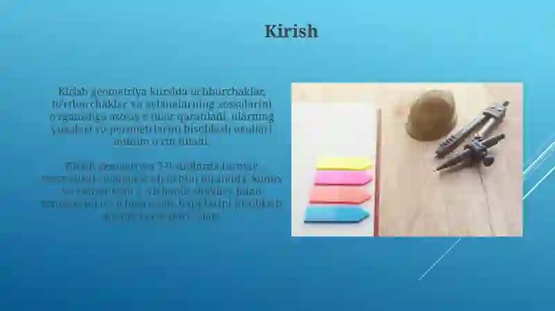 7-9-sinflarda geometriya oʻqitishning maqsadi, vazifasi va mazmuni 3