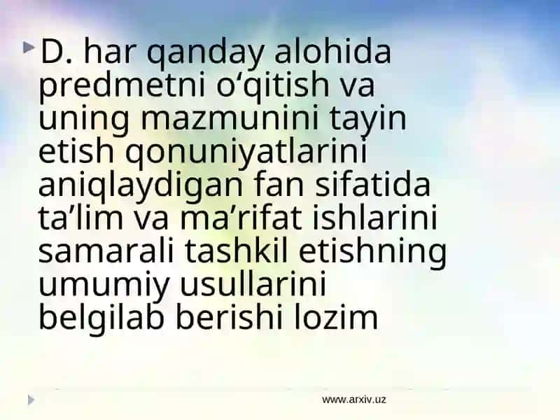 Didaktika –ta’lim nazariyasi sifatida 3