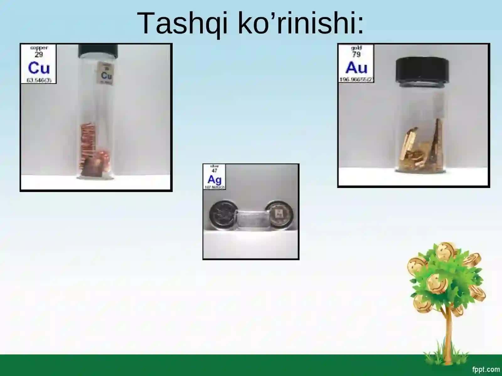 1-guruh yonaki guruhcha metallarining davriy jadvaldagi o`rni. Atom tuzilishi, xossalari. Mis. 3