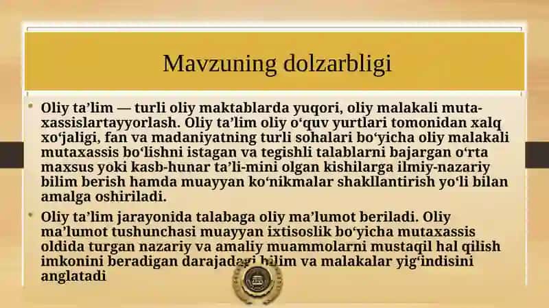 Oliy ta’limni shakl va usullari 3