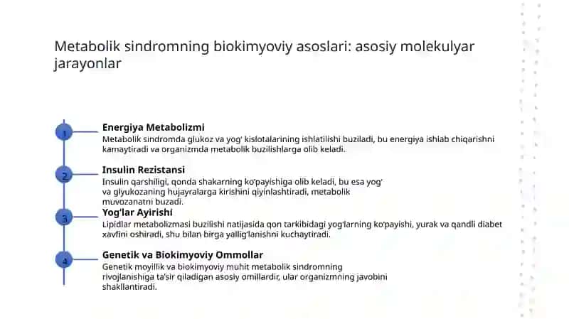 Metabolik sindrom kelib chiqishining biokimyoviy asoslari va asoratlari 3