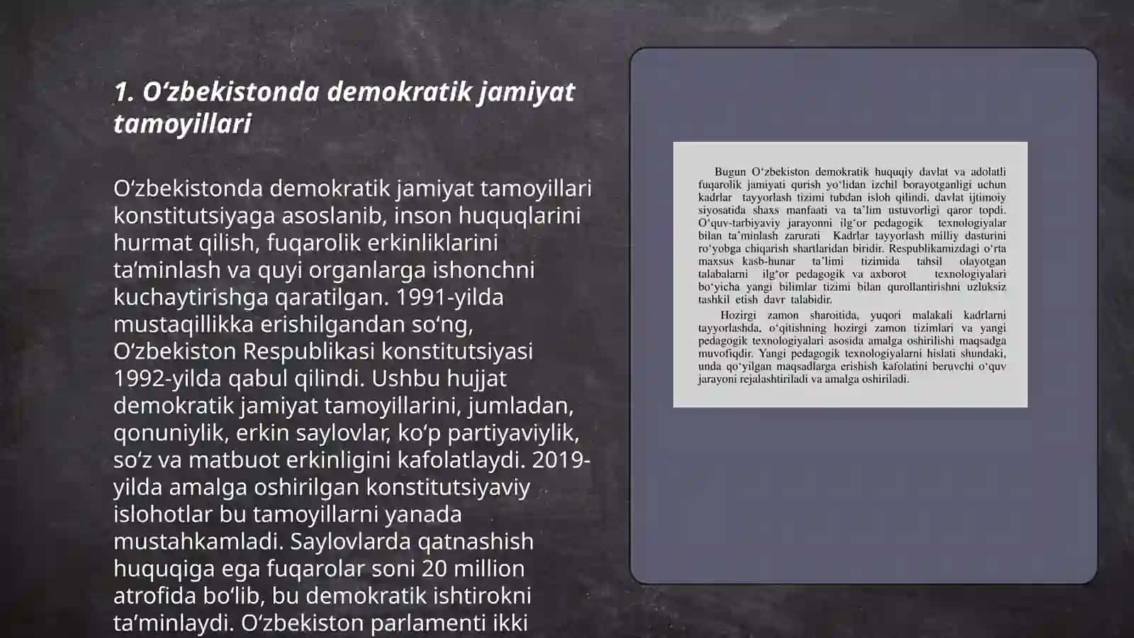 Oʻzbekistonda demokratik jamiyat tamoyillari 3