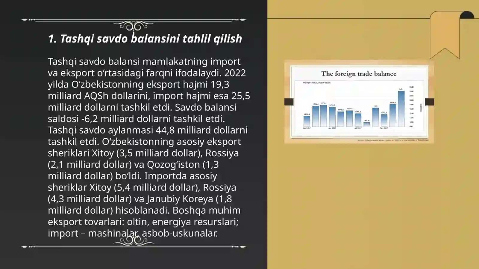 Tashqi savdoda tovarlar importi va eksportini statistik o'rganish 3