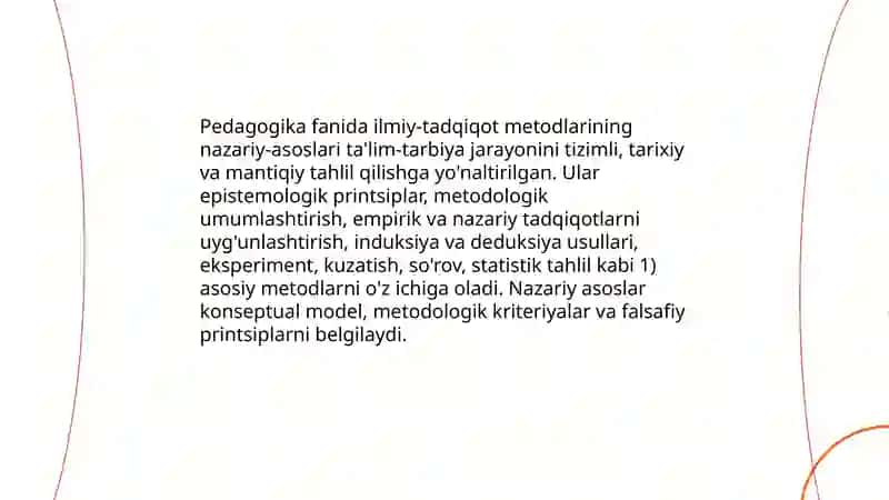 Pedagogika fanining ilmiy-tadqiqot metodlari 3