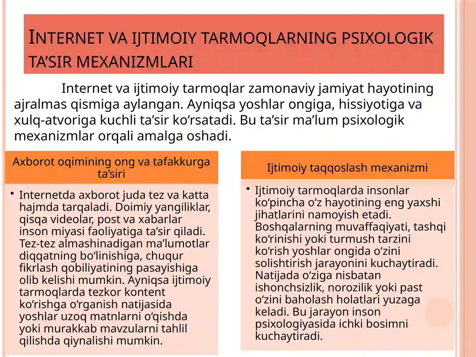 Internet va ijtimoiy tarmoqlarning psixologik ta’siri 3