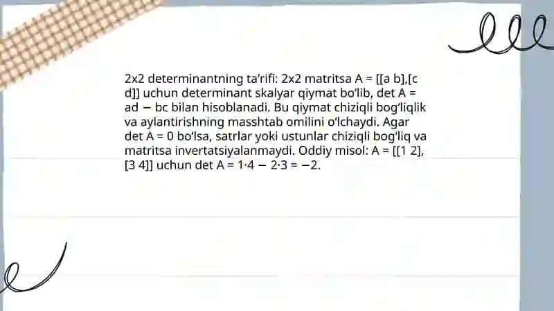 2 chi va 3 tartibli determinantlar 3