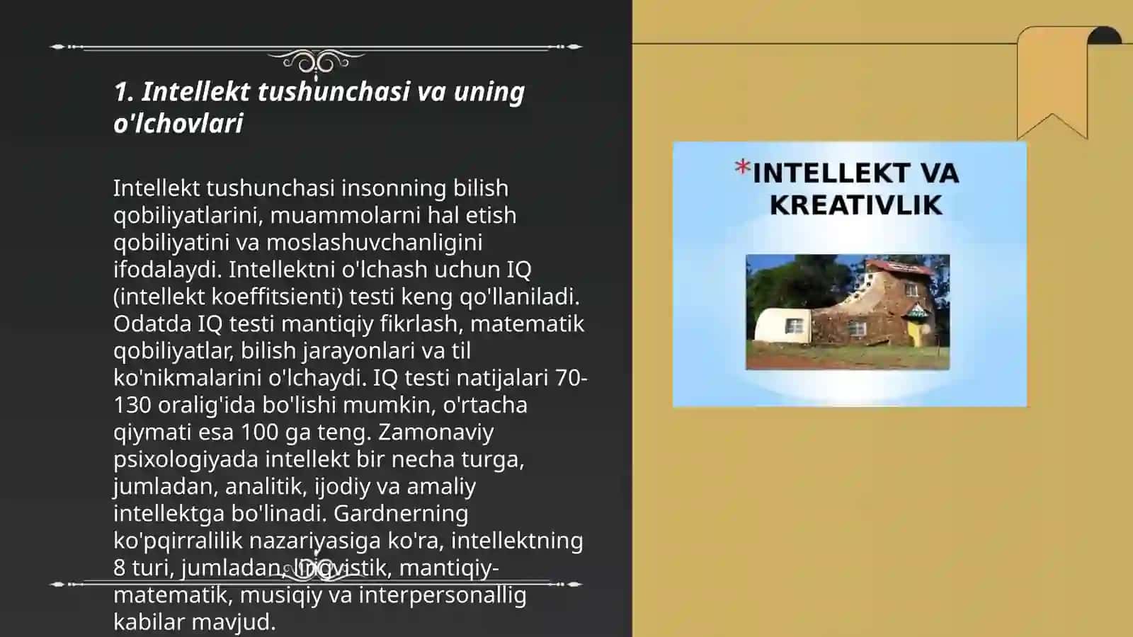 Intellekt va kreativlik nazariyalari 3