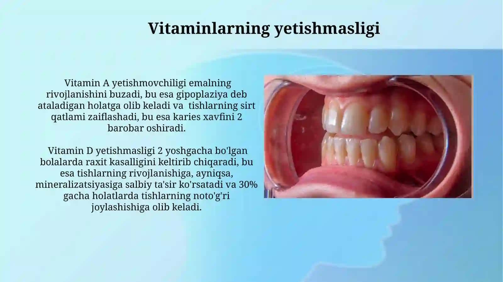 Tishlarning postanal rivojlanishidagi ekologik omillar ta'siri 3