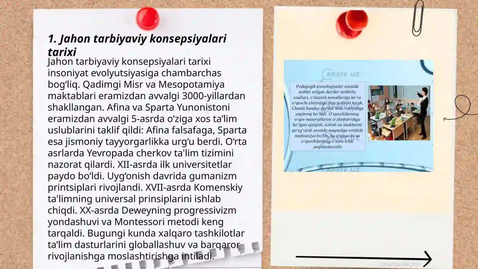 Jahon tarbiyaviy konsepsiyalari namunalarining qiyosiy-pedagogik tahlili 3