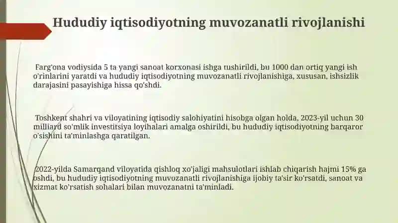 Milliy iqtisodiyotning muvozanatli va mutanosib rivojlanishi 3