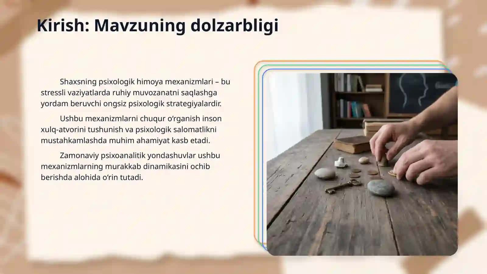 Shaxsning psixologik himoya mexanizmlarini zamonaviy psixoanalitik yondashuv asosida o‘rganish 3