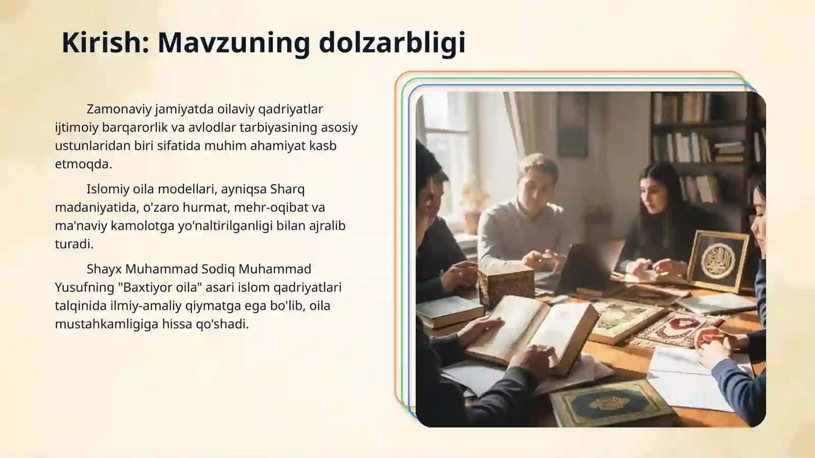 Shayx Muhammad Sodiq Muhammad Yusufning Baxtiyor oila asarida islom qadriyatlarining talqini 3