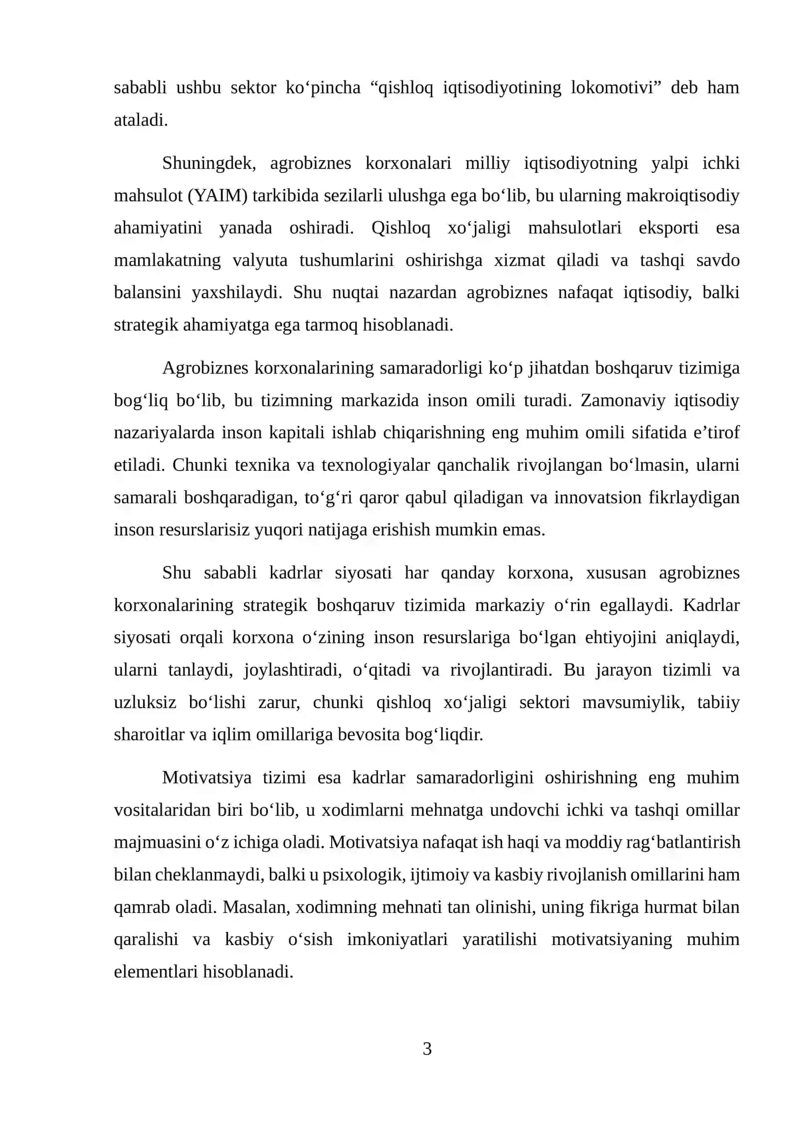 Agrobiznes korxonalarida kadrlar siyosati va motivatsiya tizimi 3