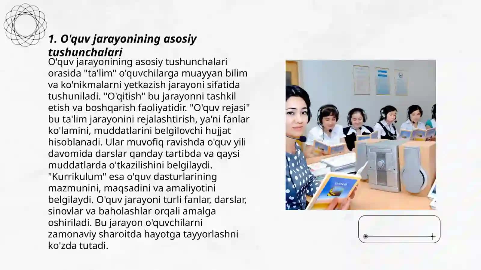 O'quv jarayonining mohiyati. Axborotning mazmuni va o'qitish usullari 3