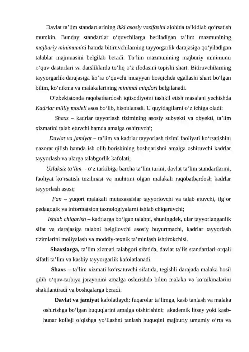 DTS ta’limni rejalashtirish va uni loyihalashning yangi shakli sifatida 3