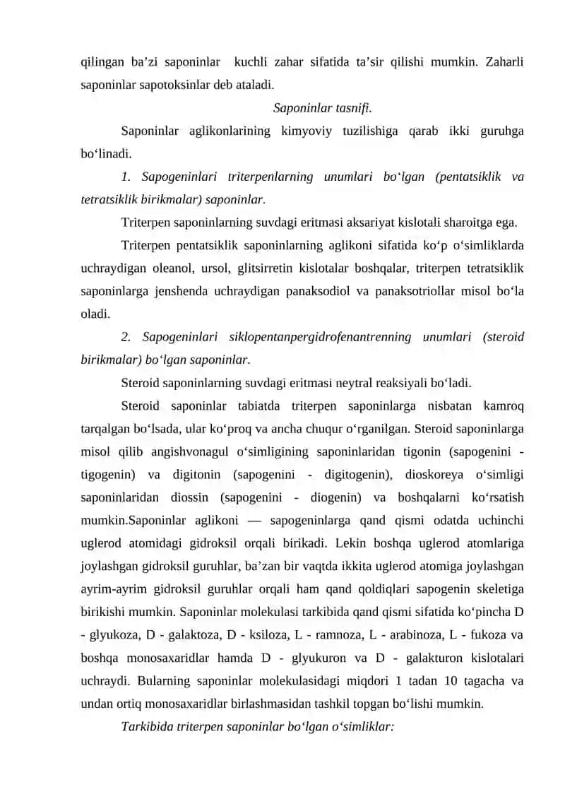 Saponinlar kimyosi va texnologiyasi 3