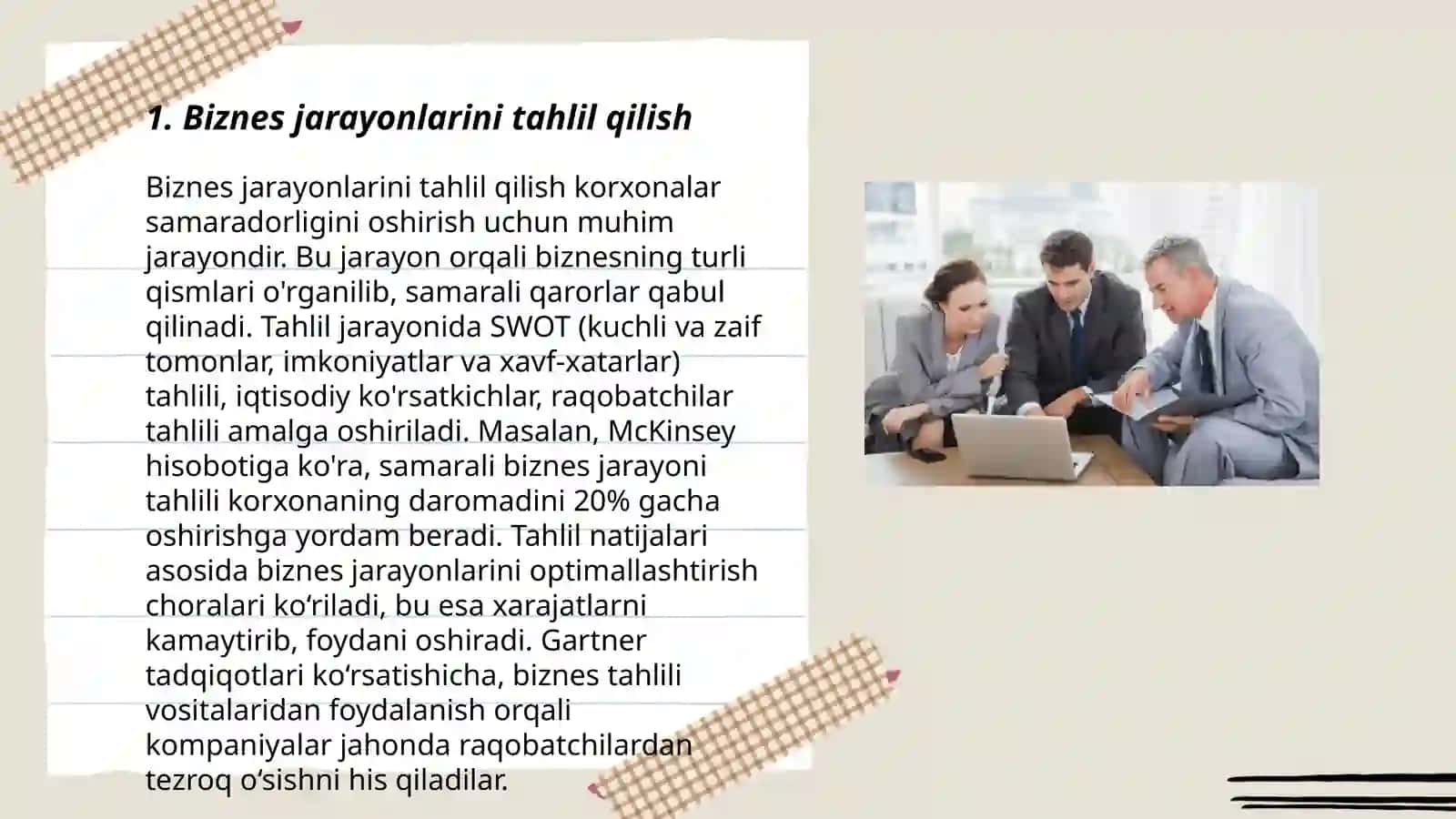 Biznes jarayonlarini tartibga solish 3