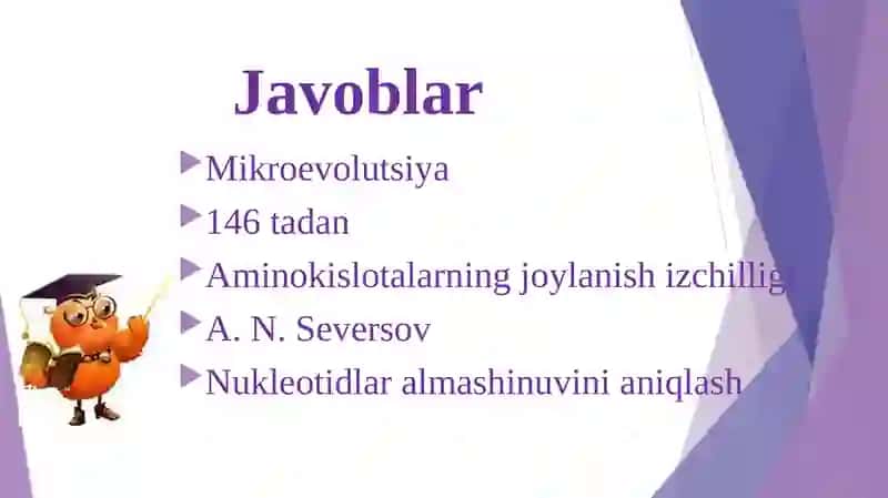 Evolyutsiyani isbotlashda solishtirma anatomiya, poleontologiya fanlari dalillari 3