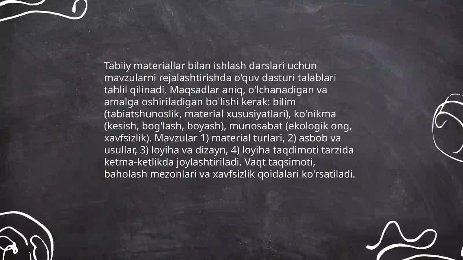 Tabiiy materiallar bilan ishlash darslarini tashkil etish metodikasi 3