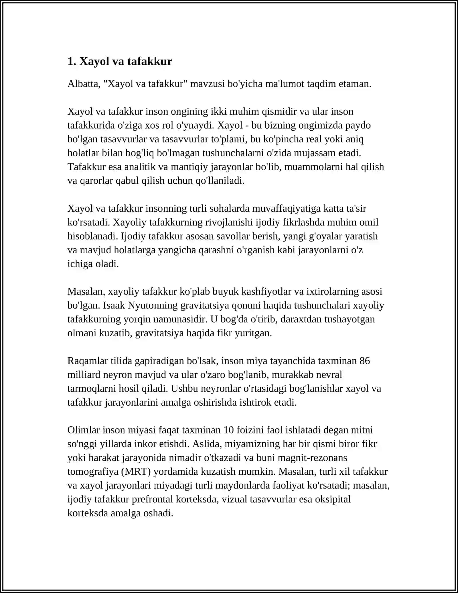 XAYOL HAQIDA TUSHUNCHA 3