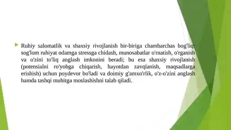 Ruhiy salomatlik va shaxsiy rivojlanish 3