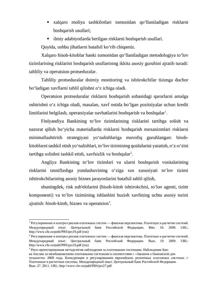TO‘LOV TIZIMLARIDAGI RISKLARNI BOSHQARISHNI TAKOMILLASHTIRISH YO‘LLARI 3
