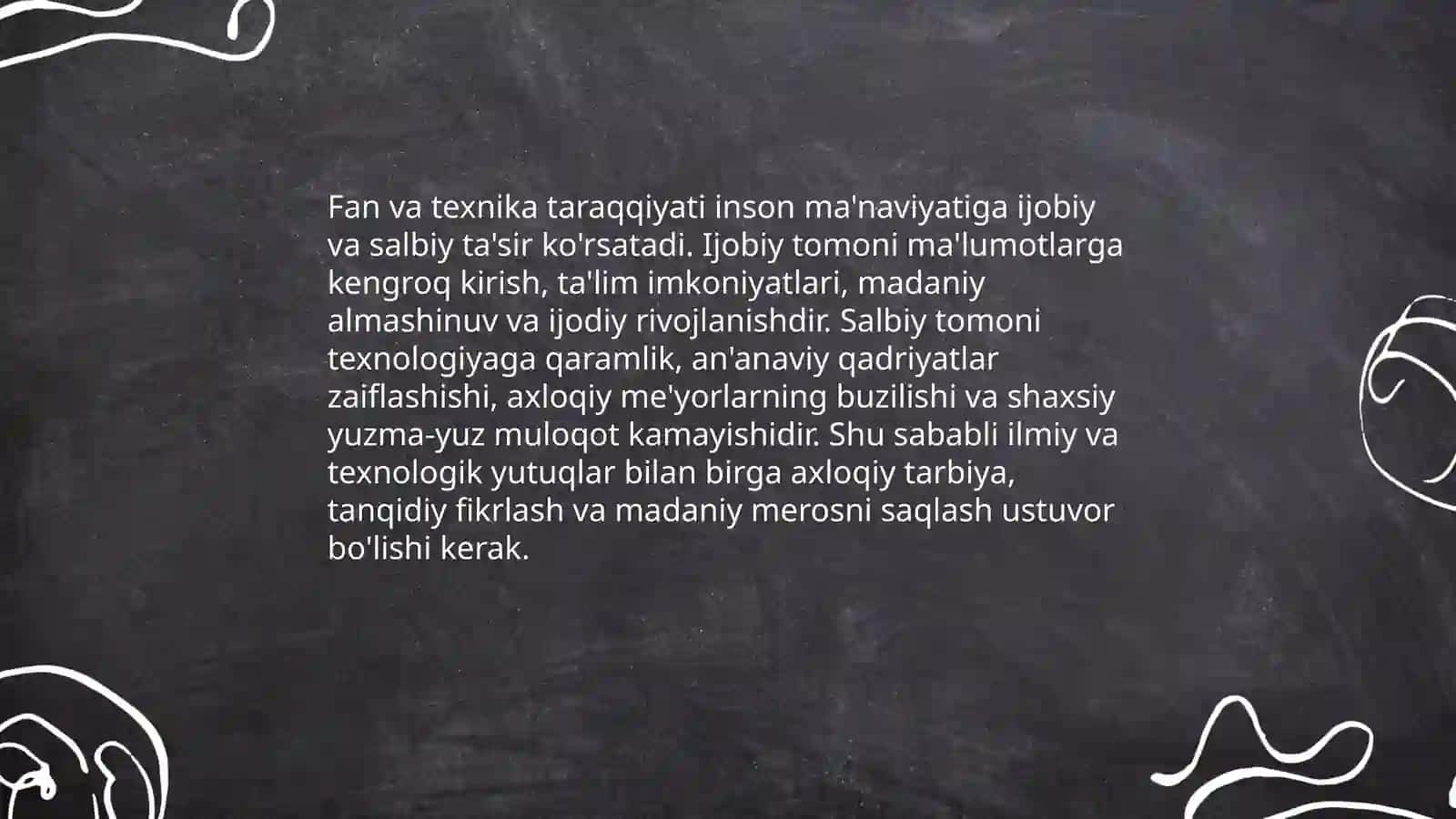 Fan va texnika taraqqiyati inson ma'naviyatiga ta'siri 3