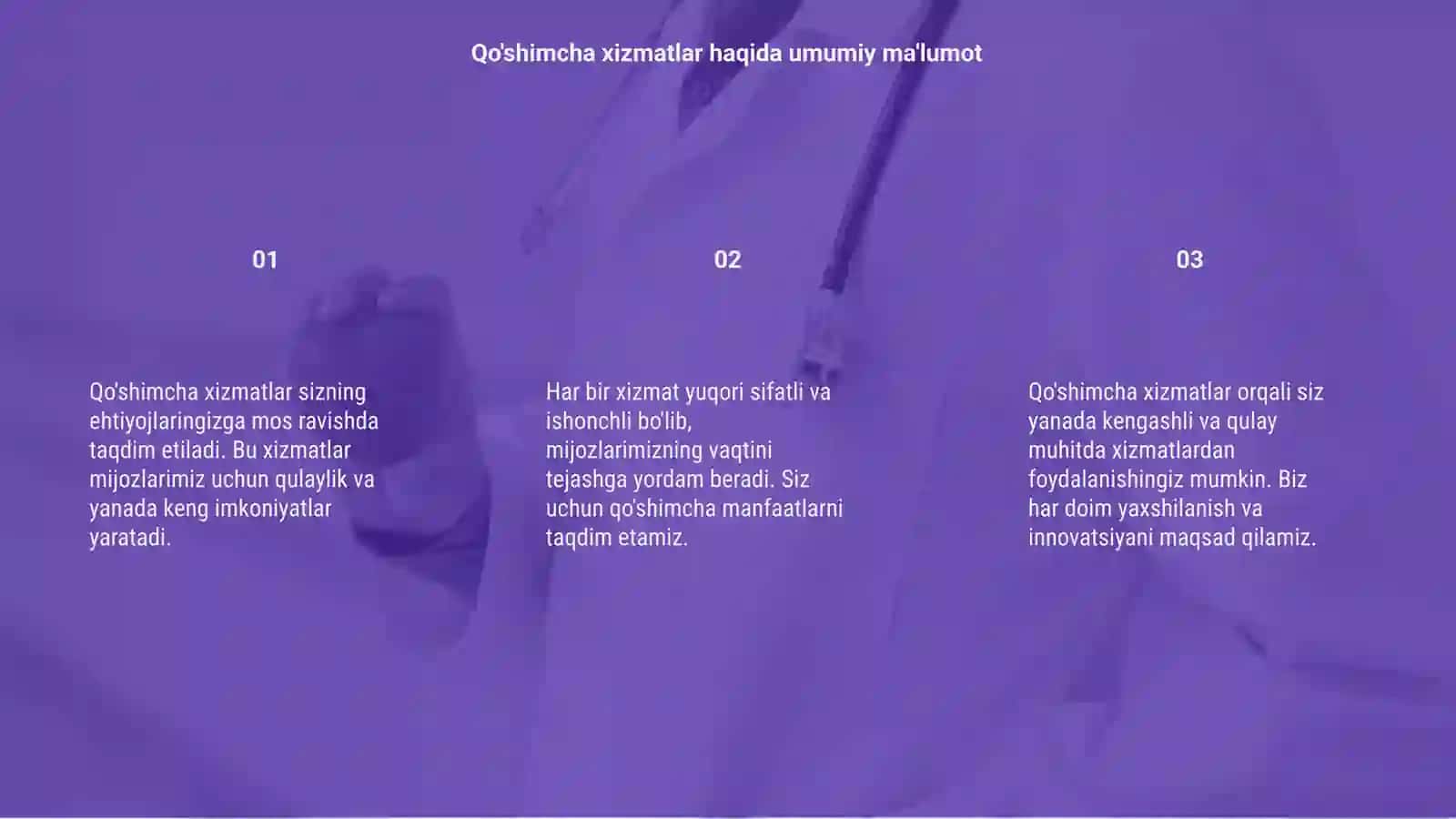 Qo'shimcha xizmatlar 3