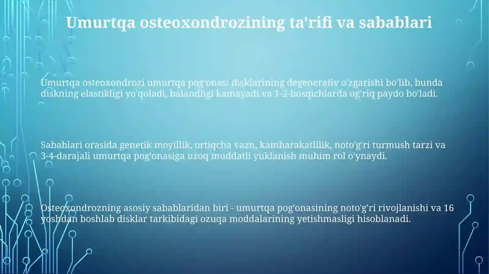 Umurtqalar osteoxondrozi 3