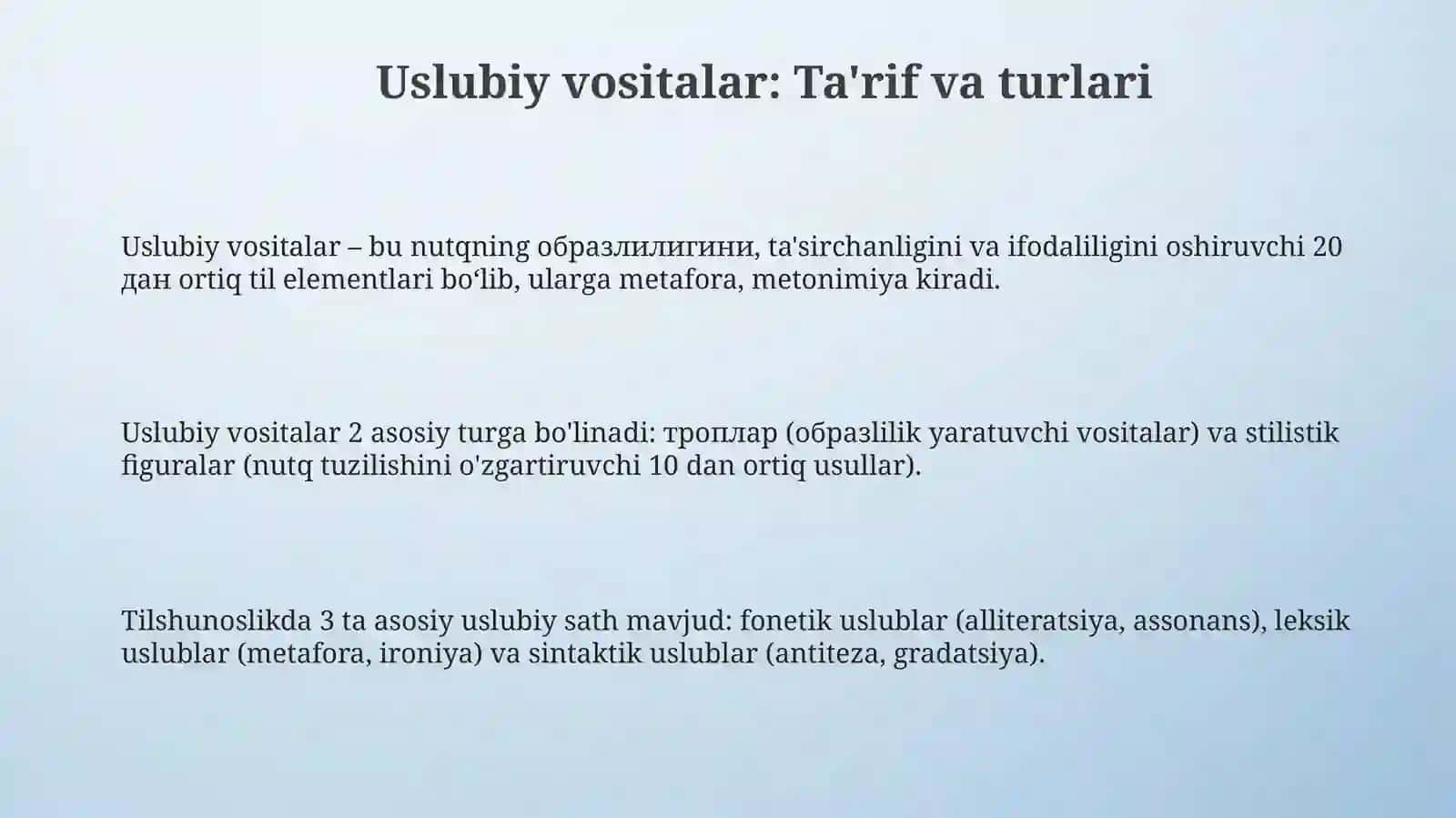 Uslubiy vositalar 3