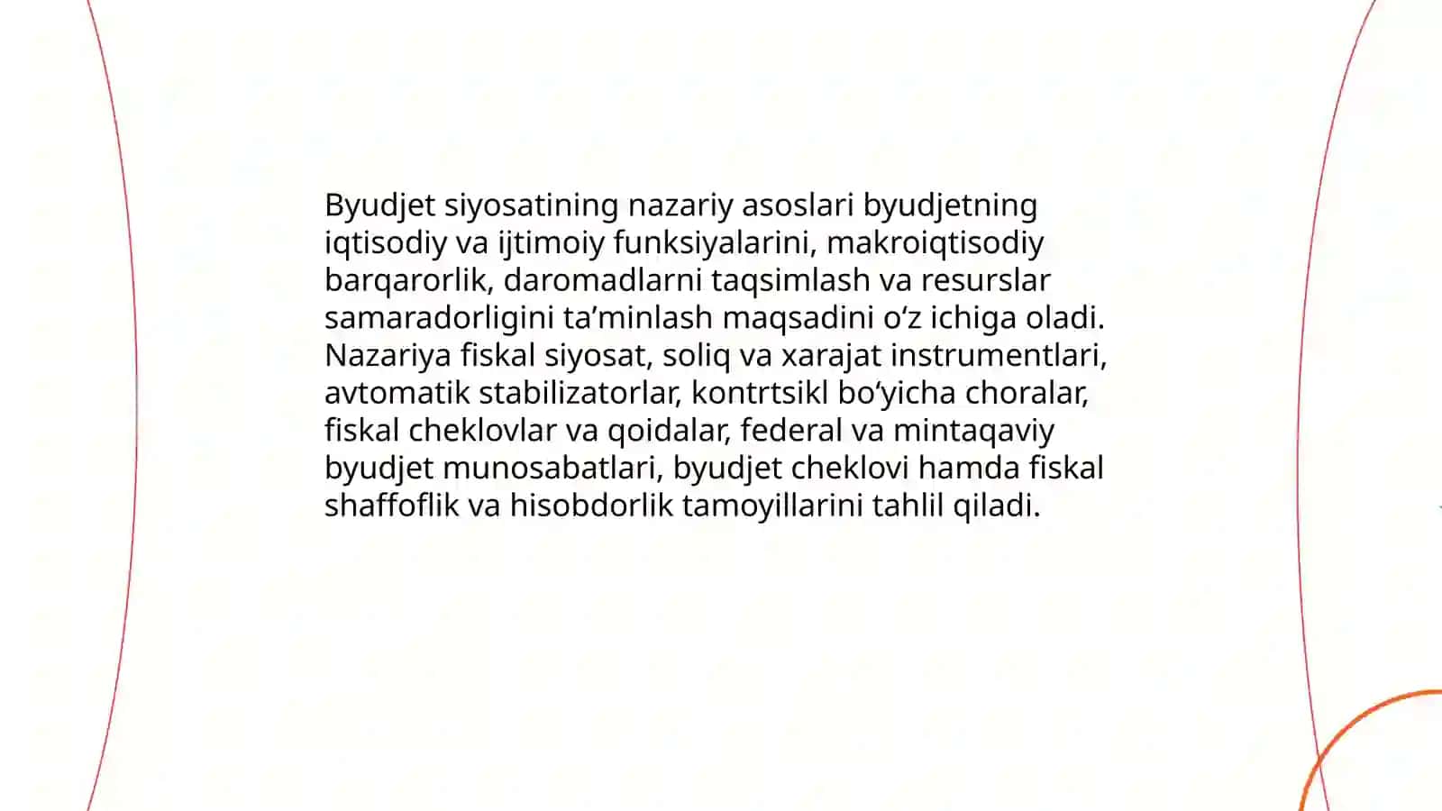 Byudjet siyosatini tahlil qilish 3