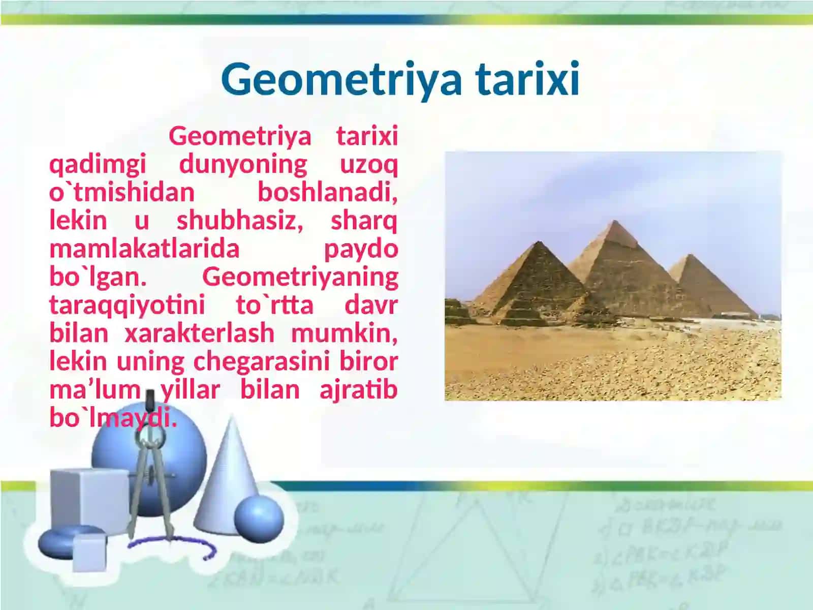 GEOMETRIYA VA UNING VUJUDGA KELISHI 3