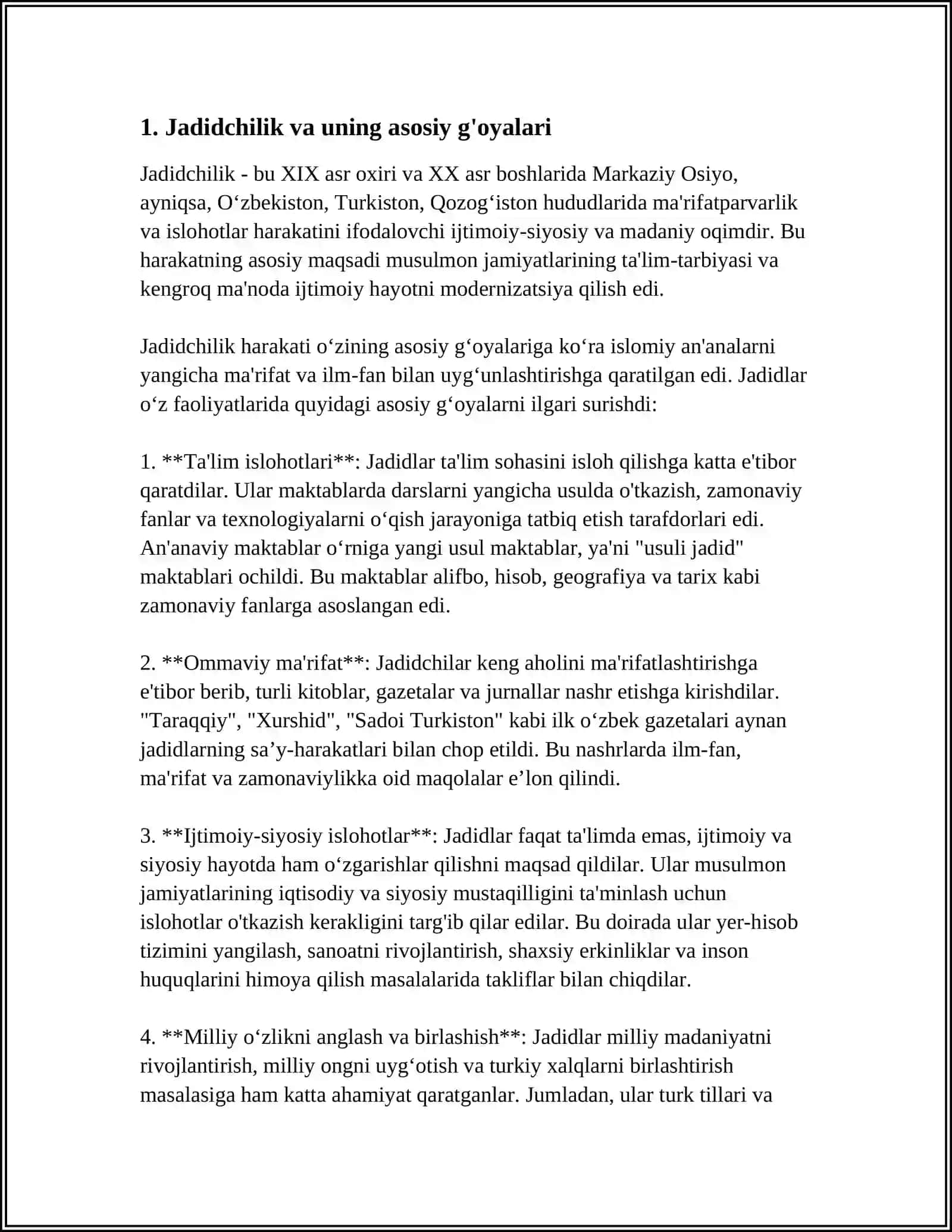JADID MA'RIFATPARVARLARI VA ULARNING IJTIMOIY-MA'NAVIY HAYOTDAGI OMI 3
