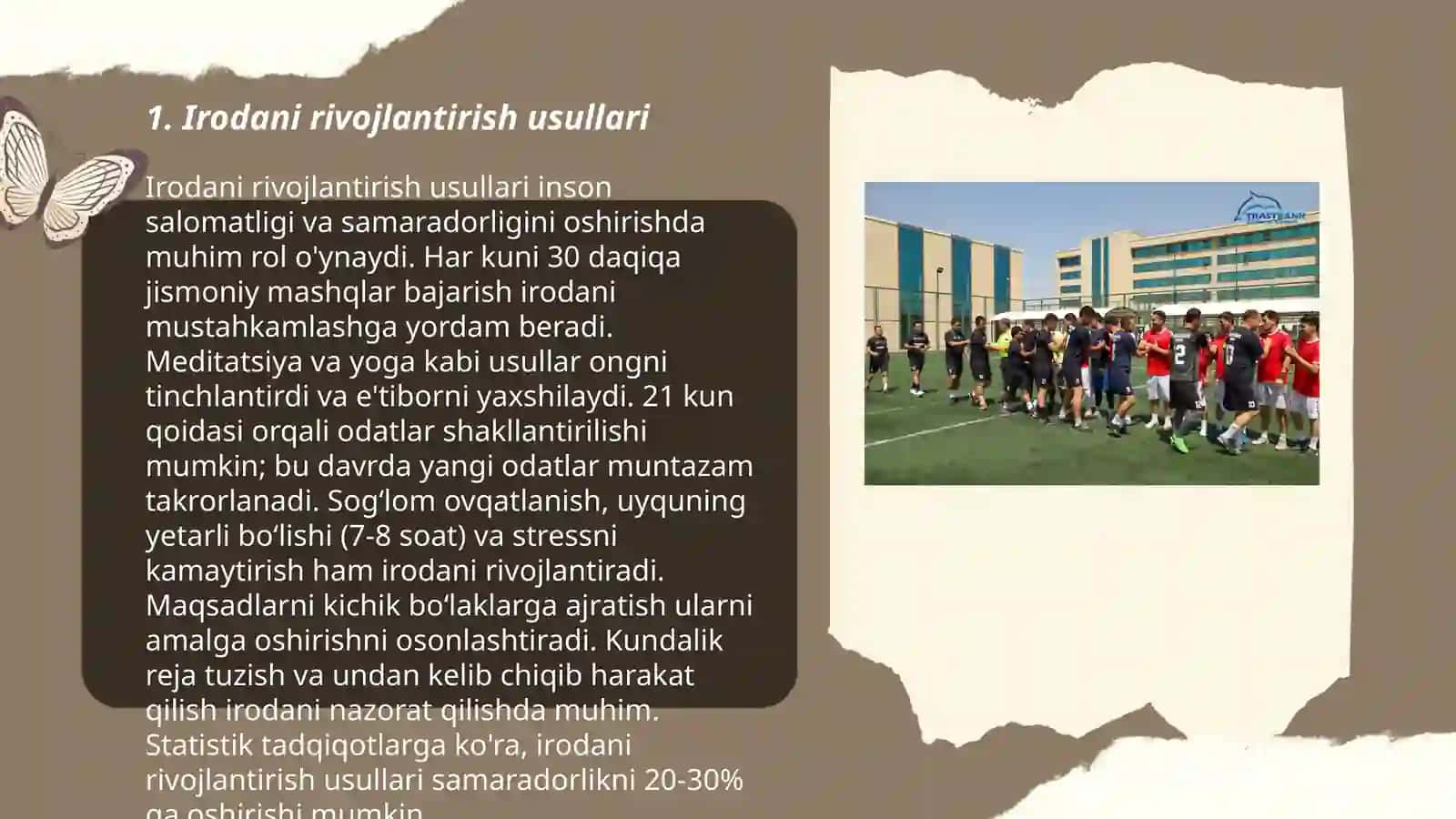 Irodani rivojlantirish usullari 3