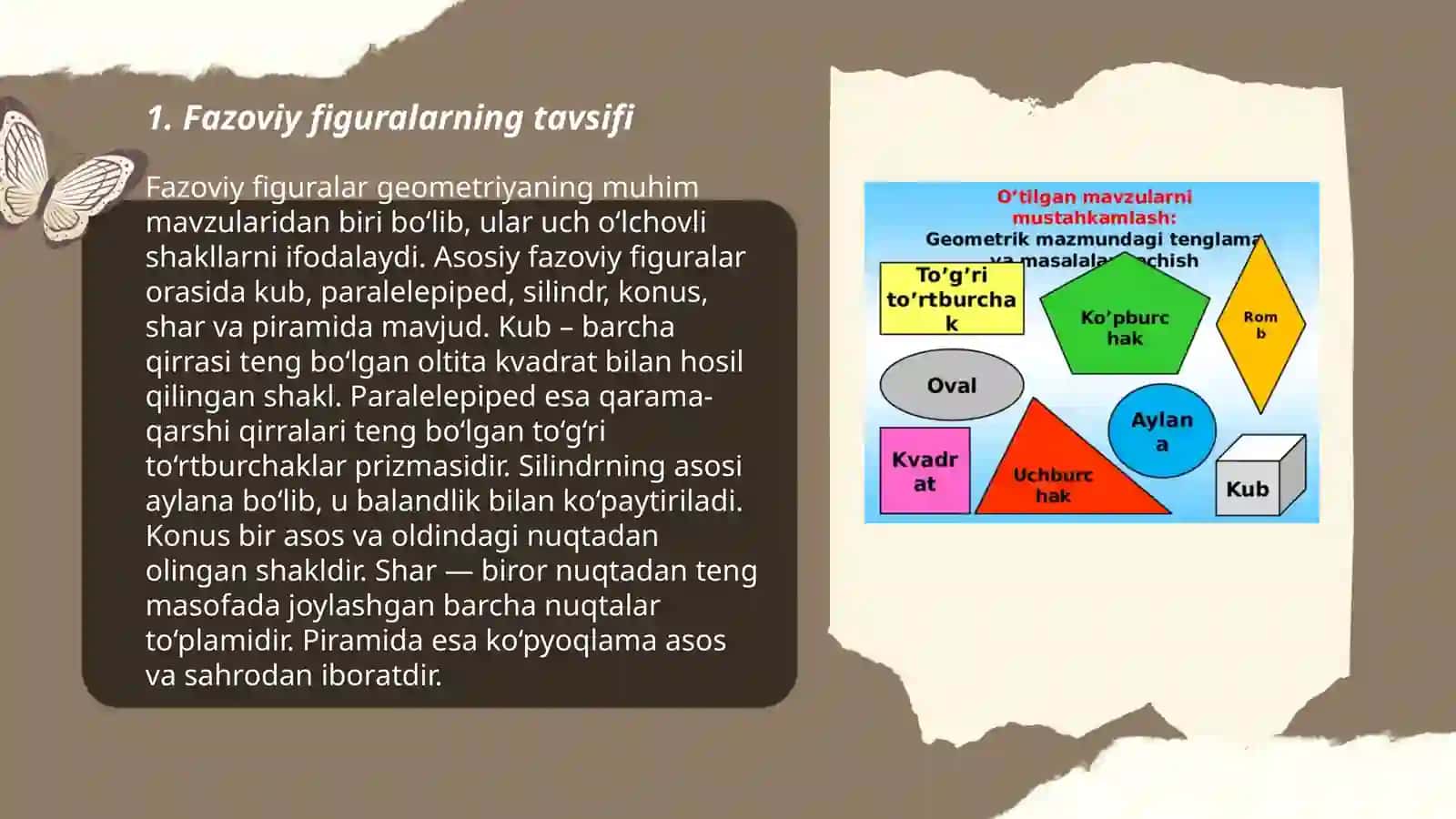 Fazoviy figuralarning tekislik bilan kesimlarini yasash 3