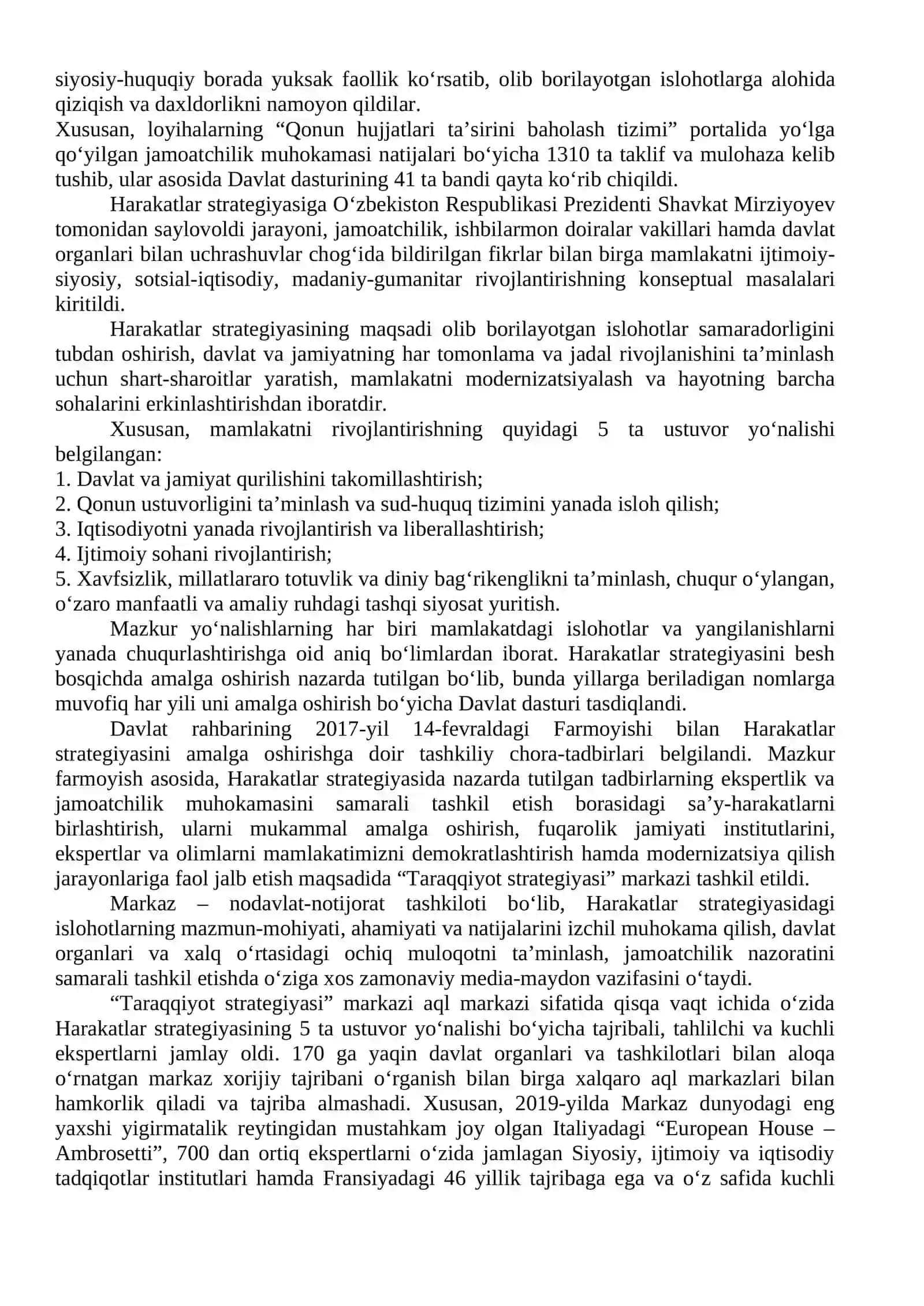 Yangi Oʻzbekistonda Prezident Sh.M.Mirziyoyev Rahbarligi va Tashabbusi Ostida Amalga Oshirilayotgan Ishlohlar 3