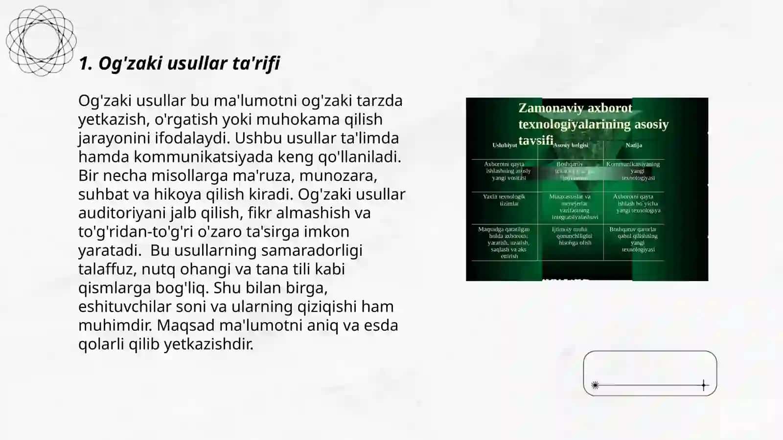 Og'zaki usullar va ularning turlari 3