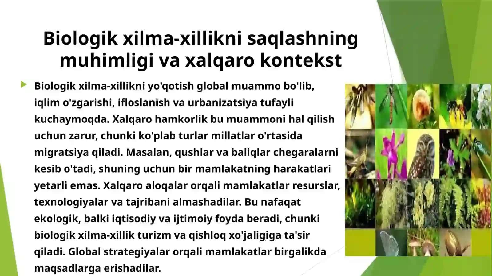 Biologik xilma-xillik nisqalash sohasida xalqaro aloqalar 3