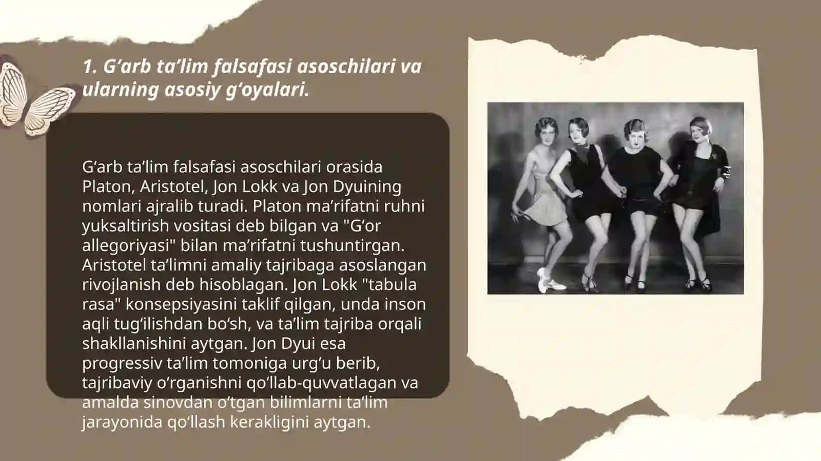 Gʻarb taʼlim falsafasi asoschilari va ularning asosiy gʻoyalari 3