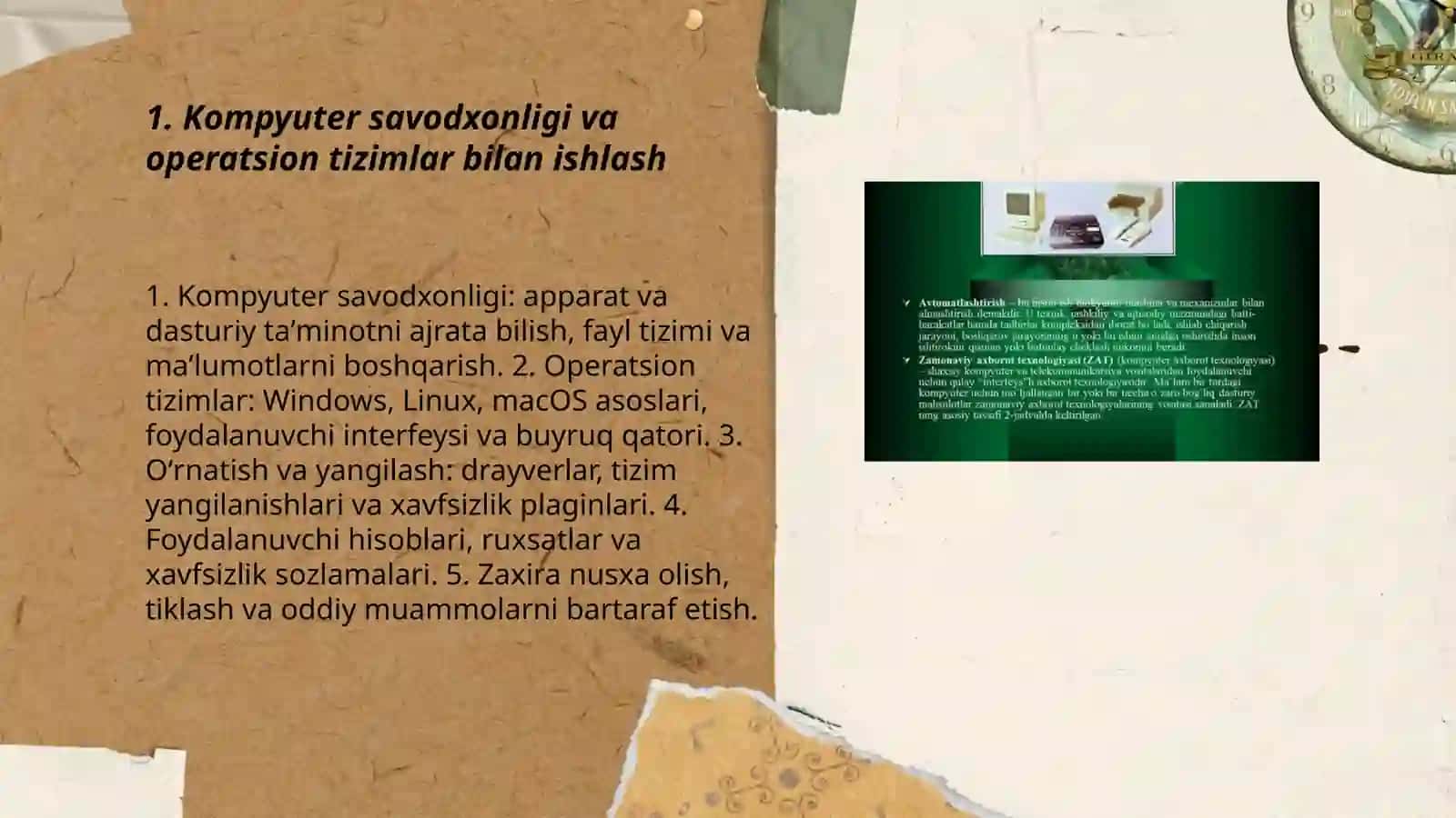 Kompyuter savodxonligi va operatsion tizimlar 3