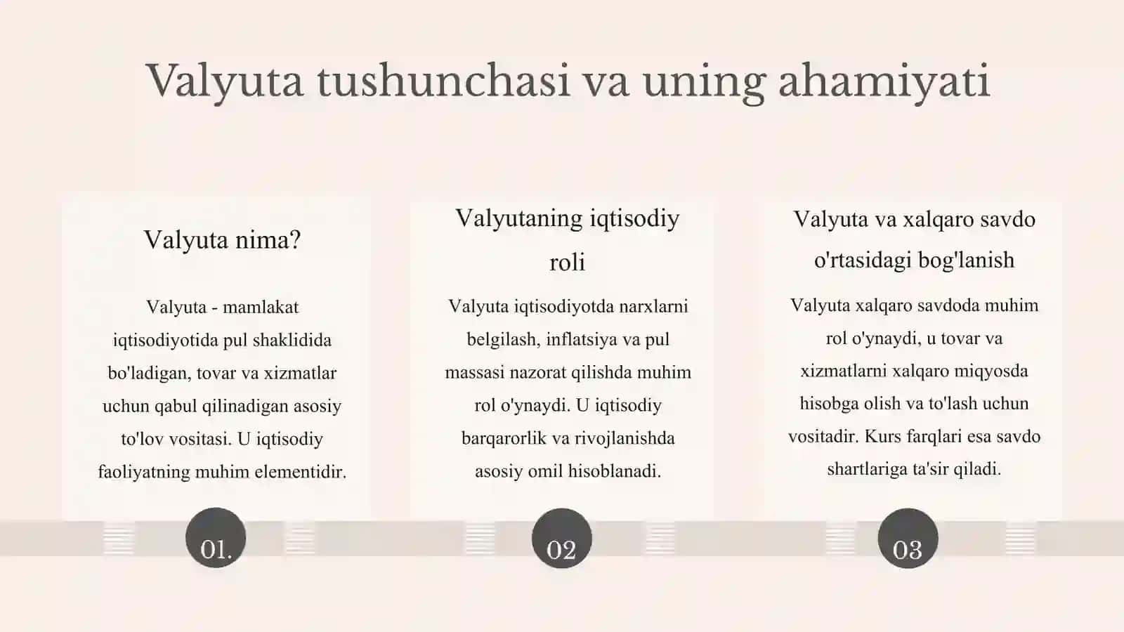 Valyuta va valyuta kursi tushunchasi 3