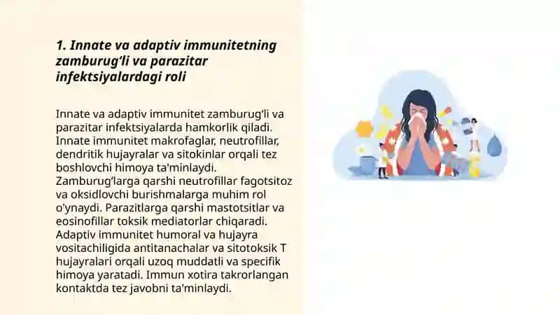 Immunitettizimi Faoliyati Bilan Zamburug‘li va Parazitar Kasalliklar Kelib Chiqishidagi Bog‘liqliklar 3