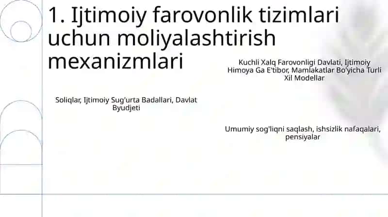 Yevropa mamlakatlarida aholining ijtimoiy himoya qilish tizimi 3