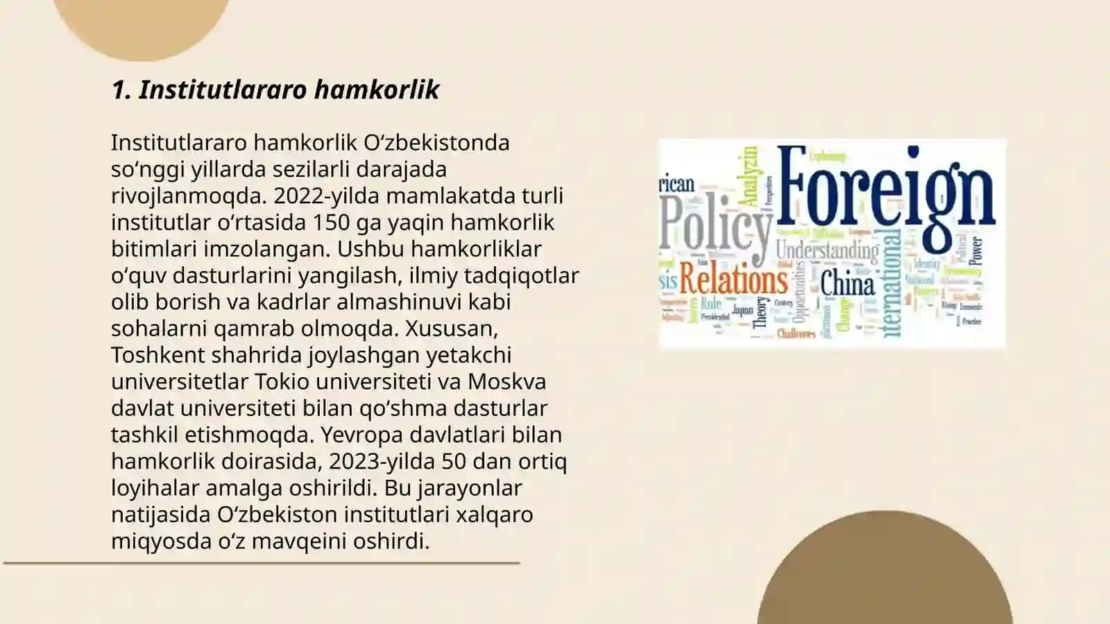 Institutlararo hamkorlik 3