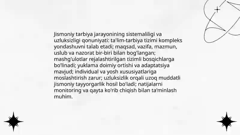 Jismoniy tarbiya jarayonining pedagogik qonuniyatlari 3