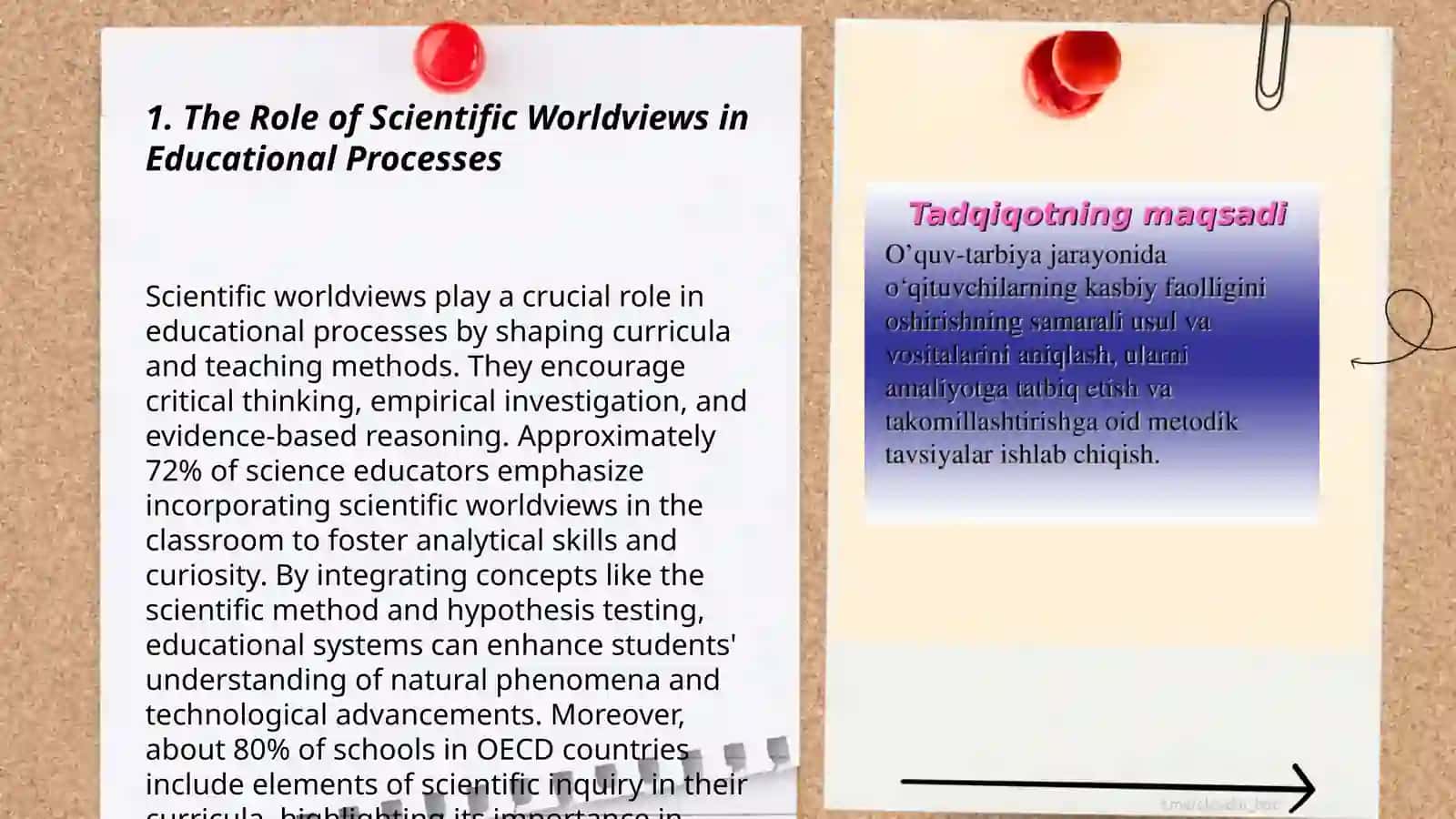 The Role of Scientific Worldviews in Educational Processes 3