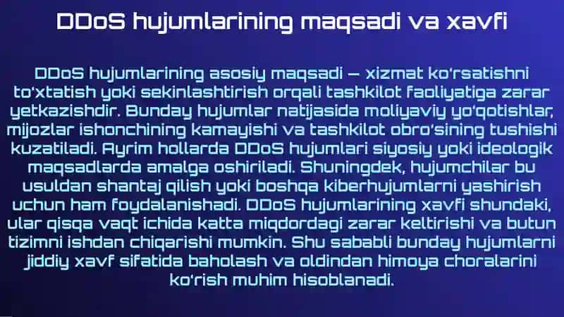 DDoS hujumlaridan himoyalanish strategiyalari 3