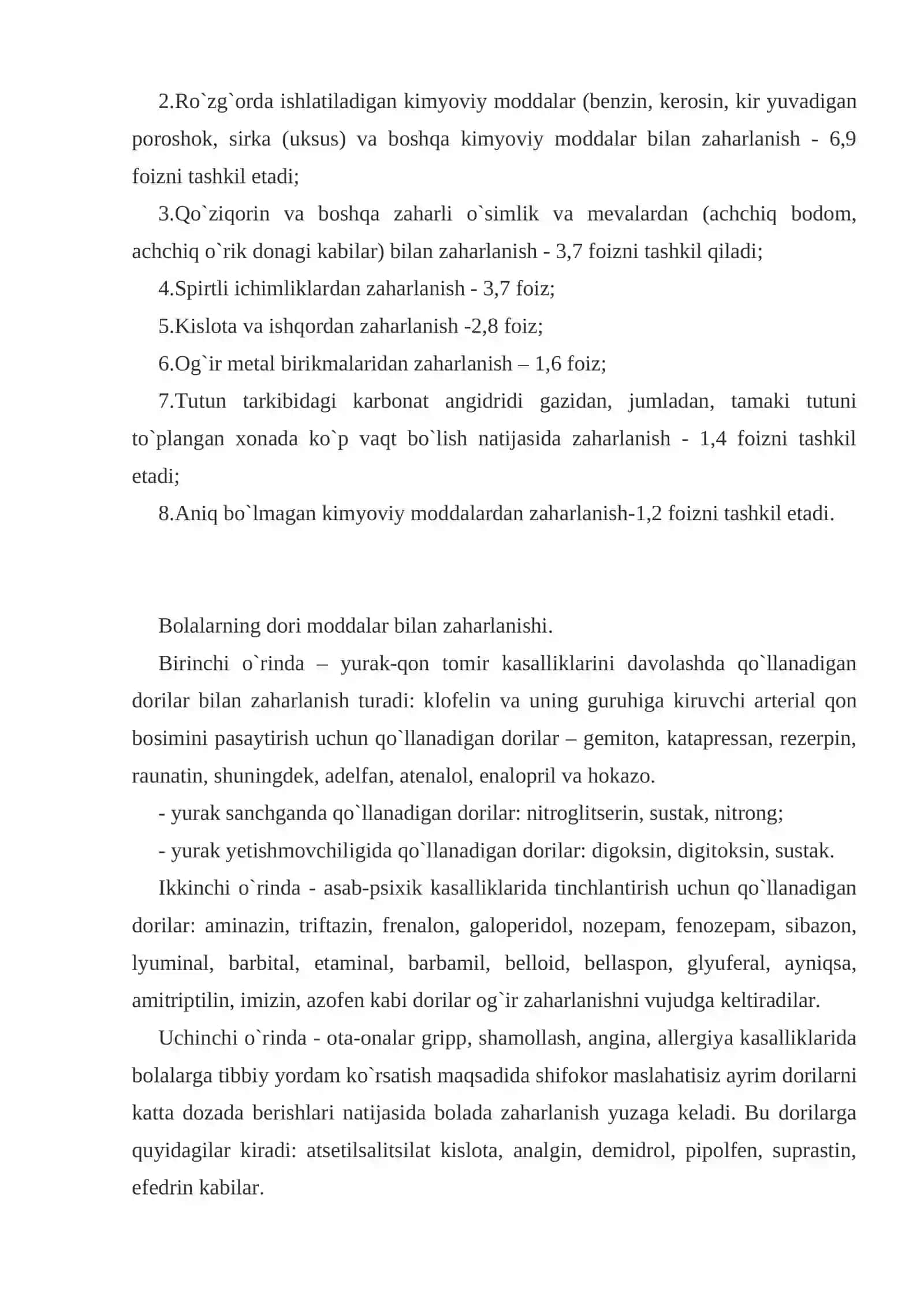 Kimyoviy va dori moddalar bilan zaharlanishda tibbiy yordam 3