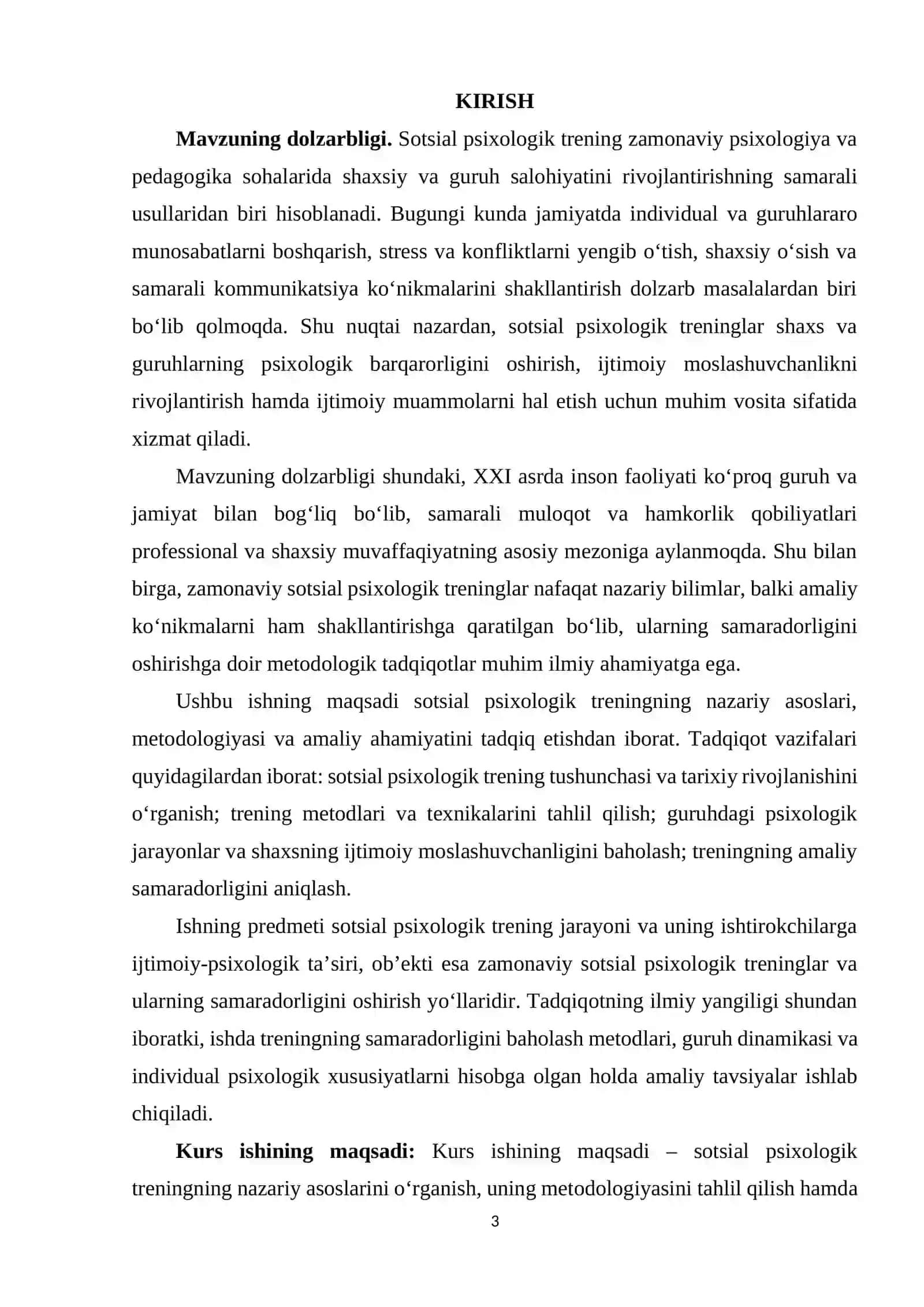 SOTSIAL PSIXOLOGIK TRENING 3
