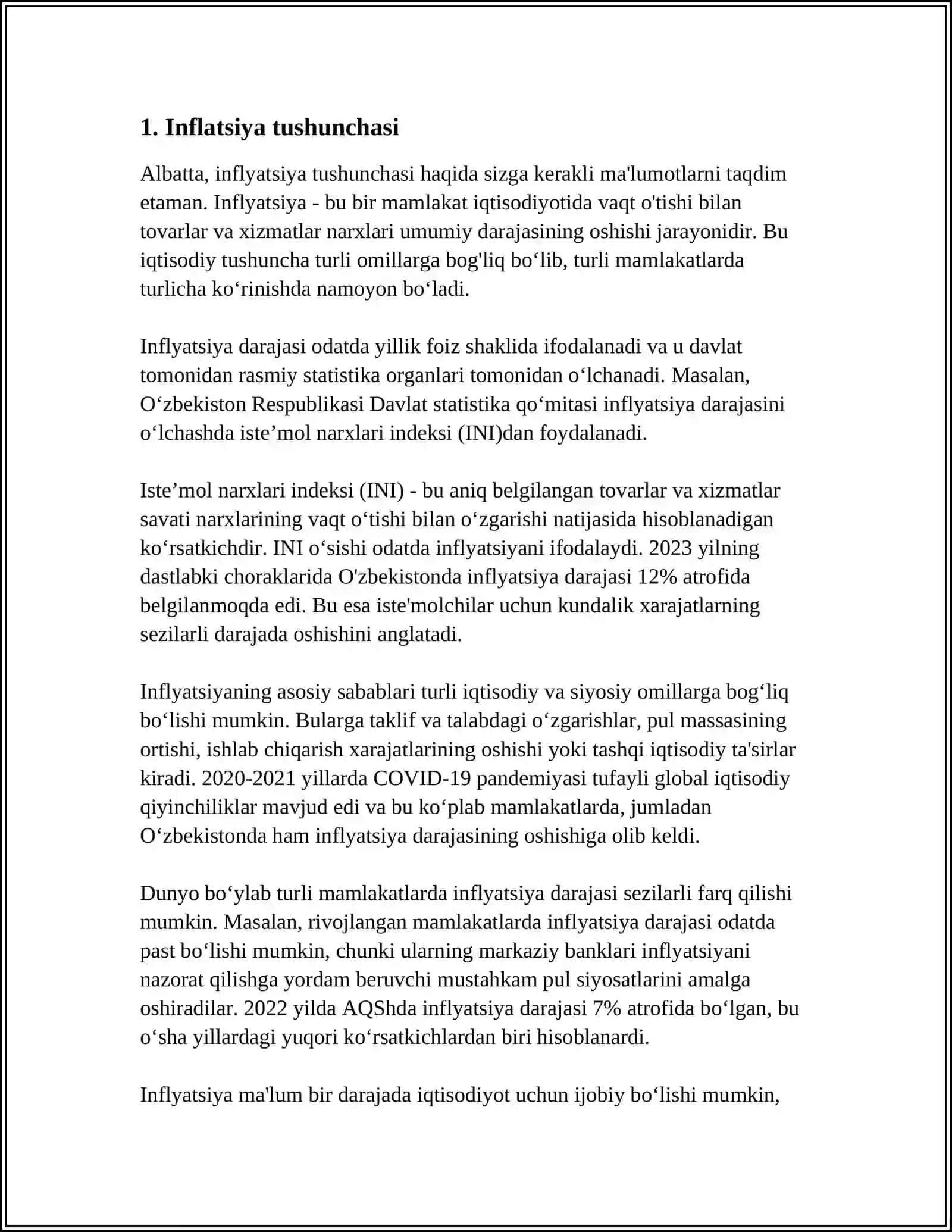 INFLATSIYA VA INFLYATSIYAGA QARSHI SIYOSAT 3